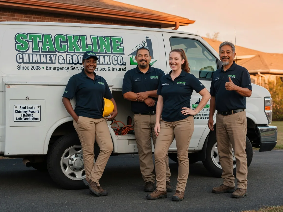 Chimney flashing repair company in League City, TX